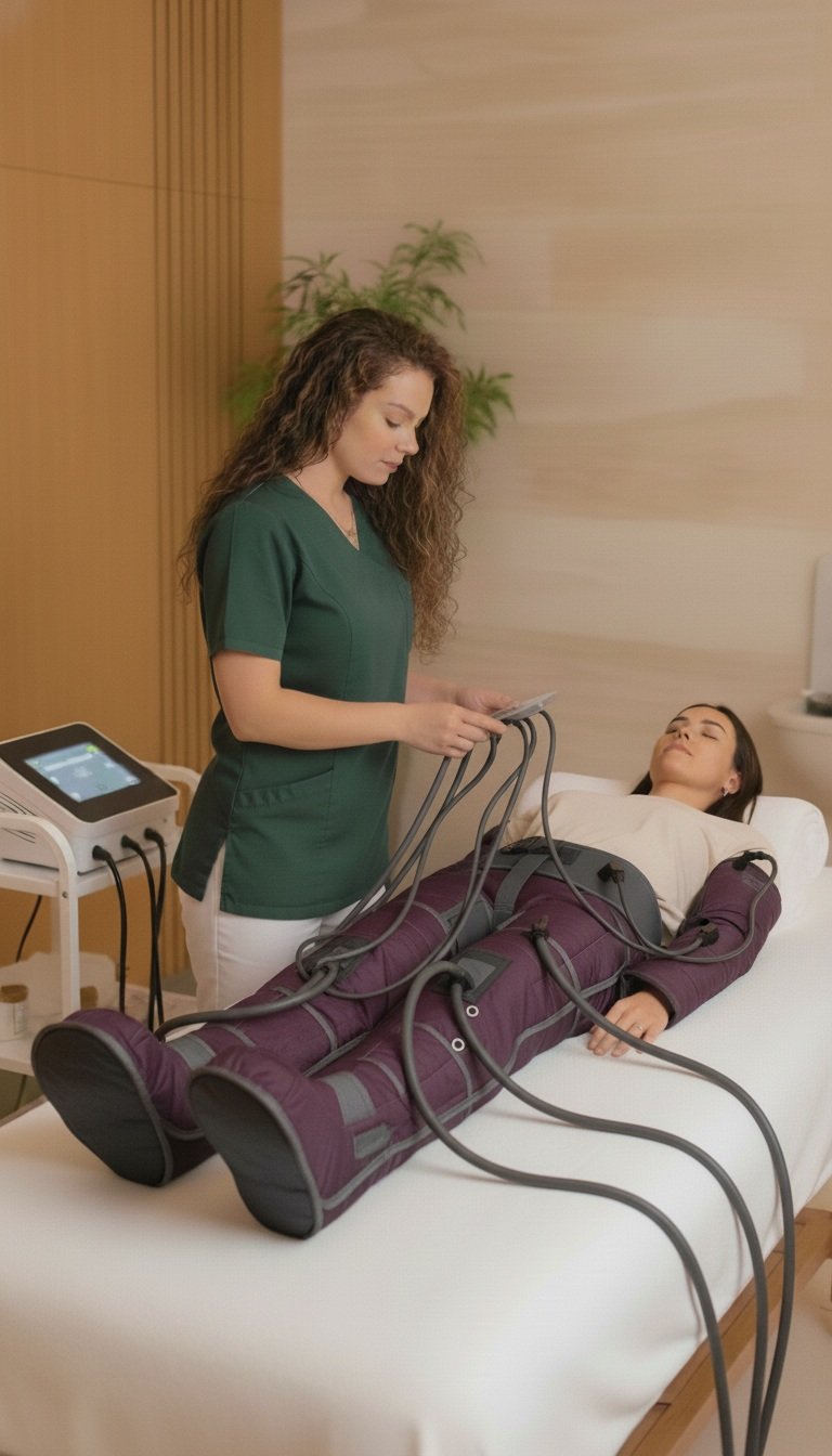 Pressotherapy with Extra Cables